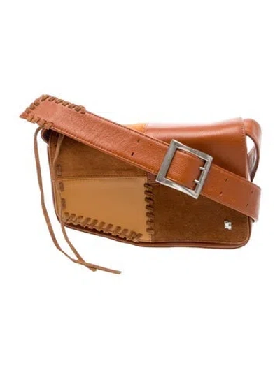 Pre-owned Ader Error Leather Crossbody Bag In Brown