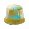 Ader Error Checked Knitted Wool-blend Bucket Hat
