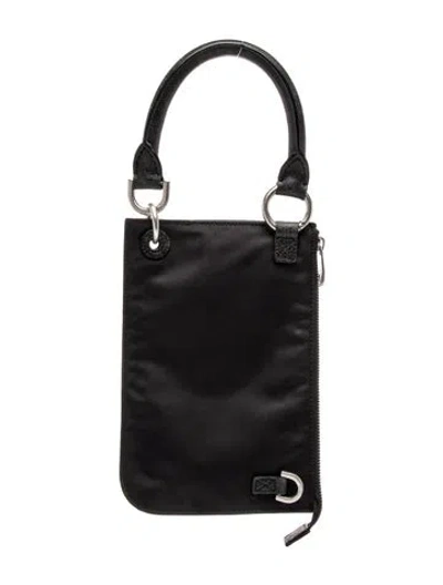 Pre-owned Ader Error Leather Top Handle Bag In Black