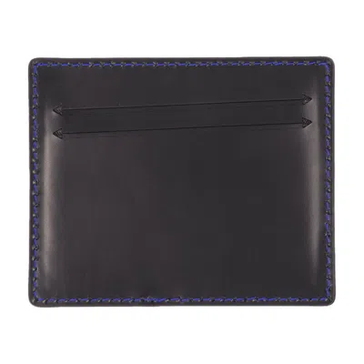 Ader Error Leather With Contrast Stitching Card Case In Black