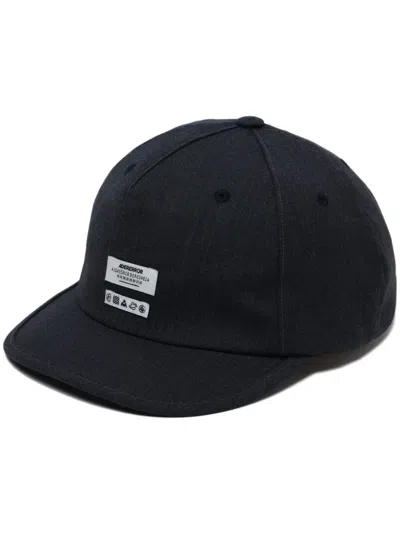 Ader Error Logo-appliqué Denim Cap In Grey