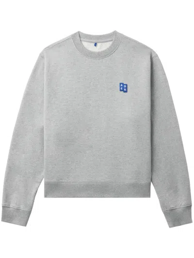 Ader Error Logo-appliqué Sweatshirt In Grey