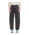 Ader Error Logo Belt Ring Jeans Pants In Black