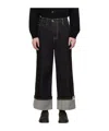 Ader Error Logo Belt Ring Jeans Pants In Black