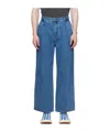 Ader Error Logo Belt Ring Jeans Pants In Blue