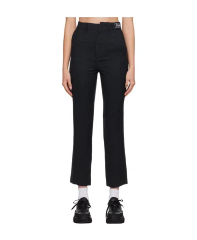 Ader Error Logo Casual Pants In Black