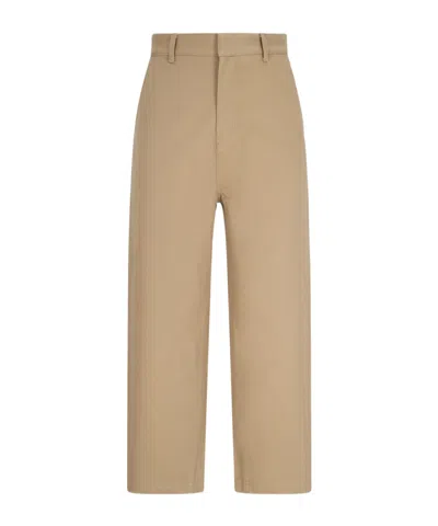 Ader Error Logo Casual Pants In Nude