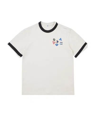 Ader Error Logo Contrast Trimmed T-shirt In White