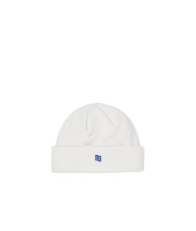 Ader Error Logo-appliqué Knitted Beanie In White