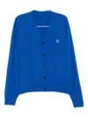 Ader Error Logo-embroidered Cardigan In Blue