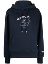 Ader Error Navy Caner Hoodie In Blue