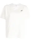 Ader Error Logo-embroidered Short-sleeve T-shirt In Neutrals
