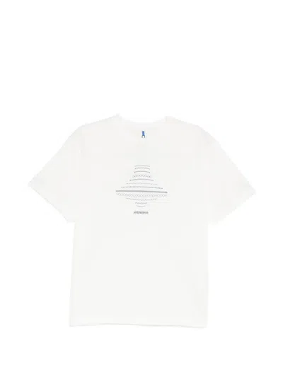 Ader Error Logo Embroidered T-shirt In White