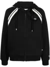 Ader Error Logo-embroidered Zip-up Hoodie In Black