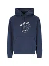Ader Error Signature Logo Hoodie In Blue