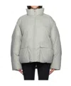 Ader Error Beige Print Down Jacket In Gray