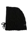 Ader Error Logo-patch Chunky-knit Balaclava In Black
