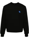 Ader Error Black Dropped Shoulder Sweater In Black