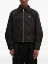 Ader Error Logo-patch Zip-up Jacket In Black