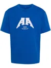 Ader Error Logo-print Cotton-blend T-shirt In Blue