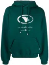 Ader Error Logo-print Cotton Hoodie In Green