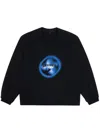 Ader Error Logo-print Cotton Sweatshirt In Black