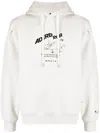 Ader Error Logo-print Stretch-cotton Hoodie In Grey