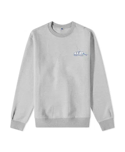 Ader Error Logo Round-necked Sweater In White