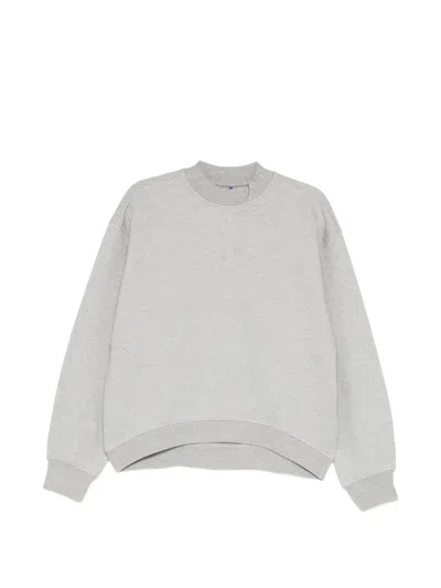 Ader Error Logo-embroidered Crew-neck Sweatshirt In Grey