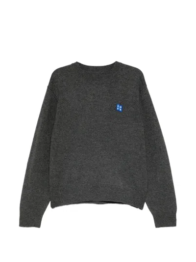 Ader Error Logo-patch Sweater In Grey