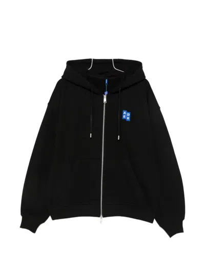 Ader Error Logo-patch Zip-up Hoodie In Multi