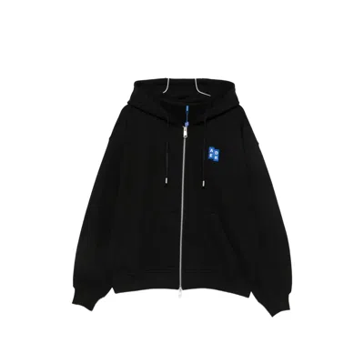 Ader Error Logo-patch Zip-up Hoodie In Black