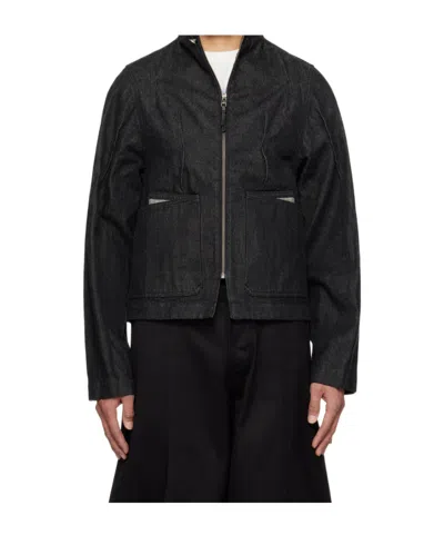 Ader Error Long Sleeve Denim Jacket In Black