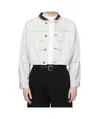 Ader Error Long Sleeve Denim Jacket In White
