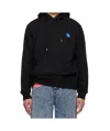 Ader Error Long Sleeve Hooded Sweatshirt In Black
