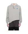 Ader Error Long Sleeve Polo Sweater In Grey