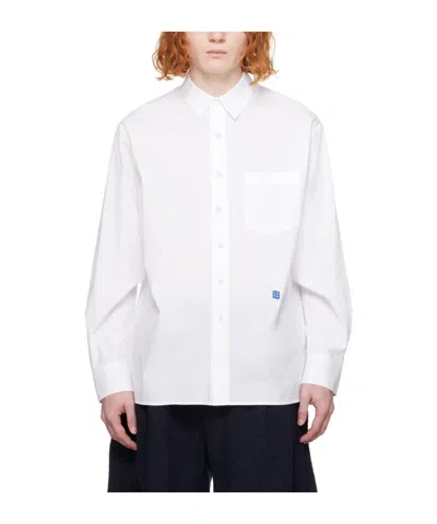 Ader Error Long Sleeve Shirt In White