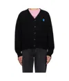 Ader Error Long-sleeved Cardigan In Black