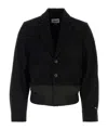 Ader Error Wool Blend Jacket With Elasticated Hem In Black