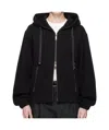 Ader Error Long-sleeved Hooded Sweatshirt In Black
