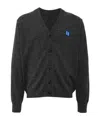 Ader Error Trs Tag V-neck Cardigan In Black