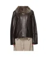 Ader Error Long-sleeved Leather Jacket In Black