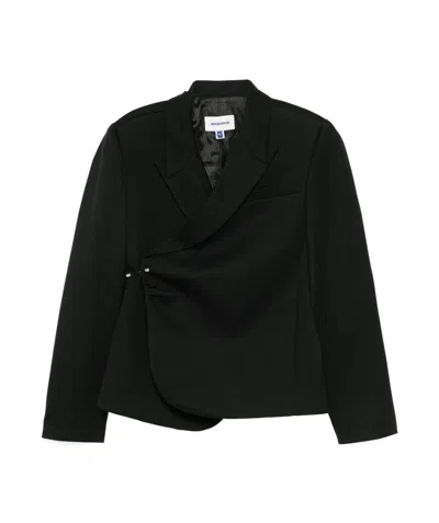 Ader Error Long-sleeved Suit Coat In Black
