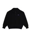 Ader Error Polo-neck Logo-patch Sweater In Black