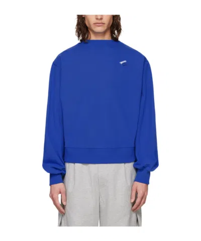 Ader Error Long-sleeved Sweater In Blue