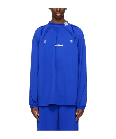 Ader Error Long Sleeved T-shirt In Blue