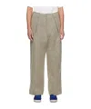 Ader Error Low-rise Logo Casual Pants In Nude