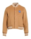 Ader Error Man Jacket Camel Size S Wool, Nylon In Beige
