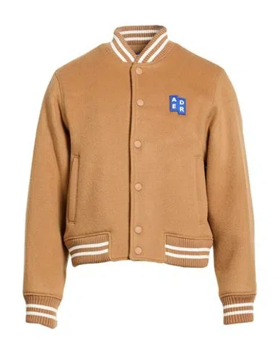 Ader Error Man Jacket Camel Size S Wool, Nylon In Beige