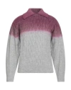 Ader Error Two-tone Stretch Acrylic Blend Sweater In Gray